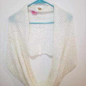 Betsey Johnson Infinity Scarf with gold thread